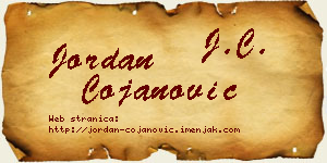 Jordan Ćojanović vizit kartica